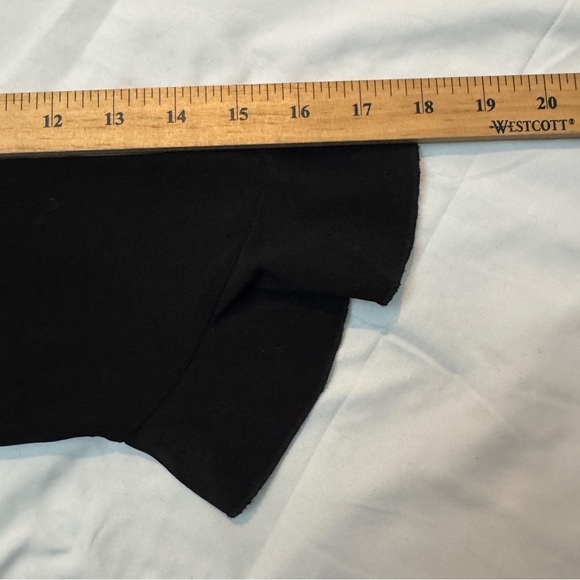 Vintage 90s Y2K Black Long Sleeve Midi Slip Dress with Ruffles, Fairy Grunge - Picture 7 of 7